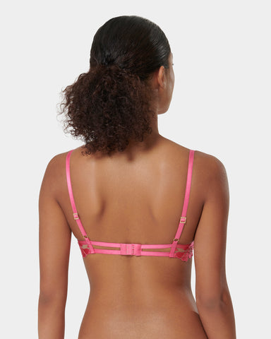 Leonora Wired Bra Fuchsia Pink/Sheer